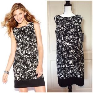 AB Studio Scribble Sheath Dress 16 NWT